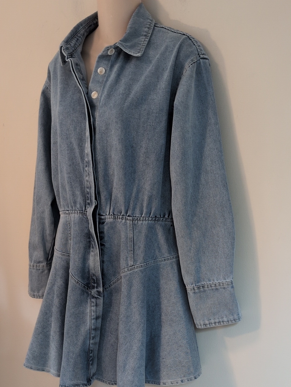Mon Renn Lain Denim Shirt Dress M - Picture 8 of 16
